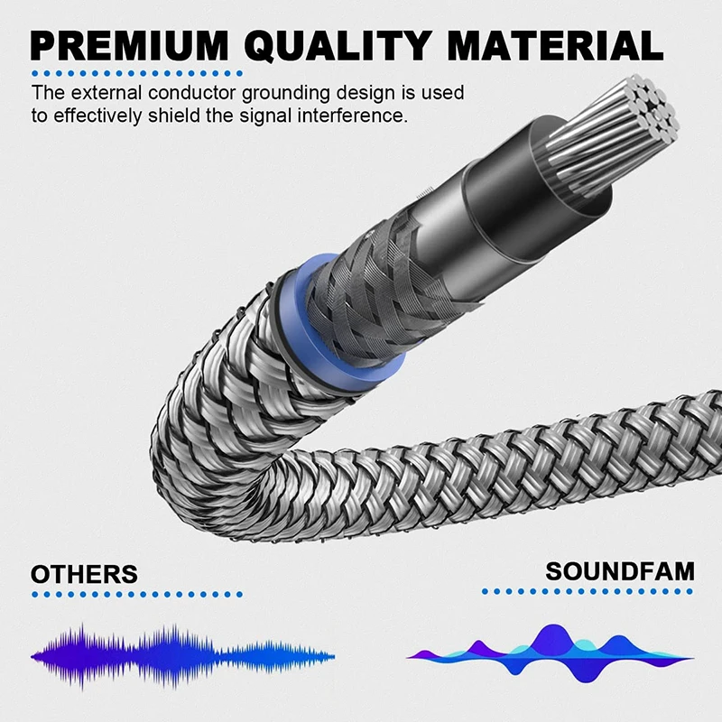 Hifi RCA Cable High Quality 1m 2m 3m 5m 10m 15m Male Audio Cable RCA To RCA Coaxial Cord For Speaker Subwoofer Sound Bar TV