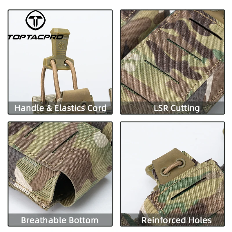 TOPTACPRO Tactical M4 Mag Pouch MOLLE Triple Mag Carrier taglio Laser 556mm caccia 8528