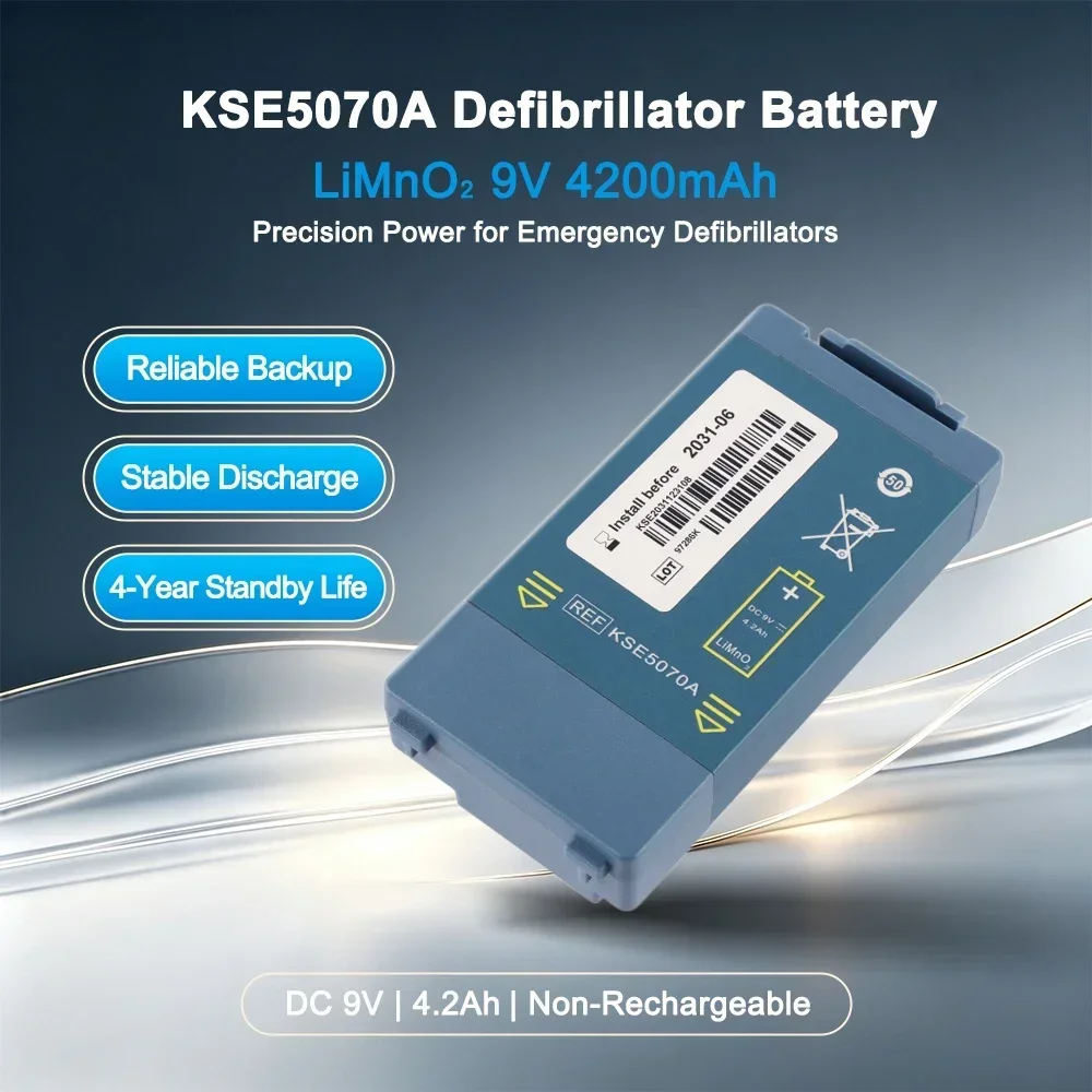ETESBAY Home Defibrillator Replacement AED Battery For FRX HS1 KSE5070A 9V 37.8Wh rep M5070A