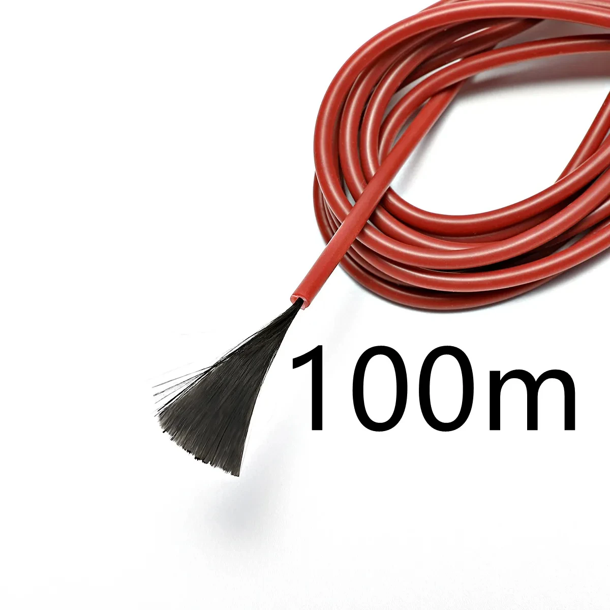 

100 Meters 12K Floor Warm Heating Cable 33ohm/m Carbon Fiber Heating Wires Heating Wire Coil 3 Styles Red White Transparent