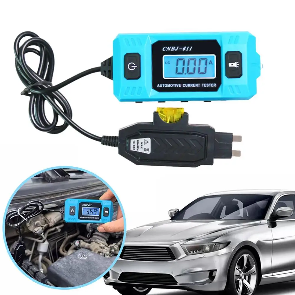 Professional Automotive Fuse Current Tester CNBJ-611 Protable Automotive Leakage Analyzer LCD Display Car Fault Testing Tool