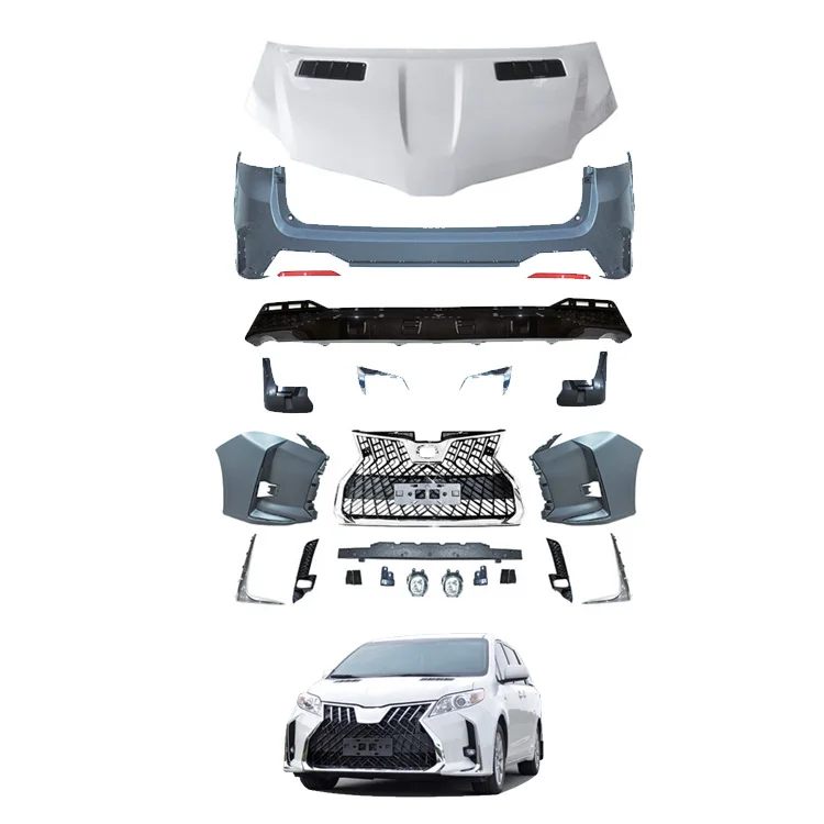 

Factory Sales LM Style Bodykit Car Front Rear Bumper Grille Body Kits for Toyotas Sienna 2011-2021