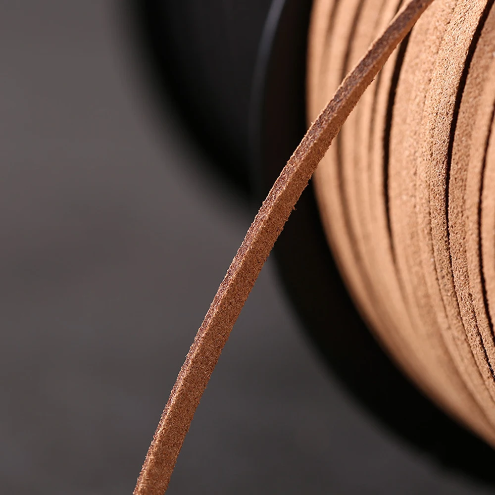10M/Rolle 2,5mm Kunstwildleder-Schnur, Lederband, Handgefertigter Faden für Armbänder, DIY-Schmuckzubehör, Komponenten und Schnur-Accessoires – Detail 2