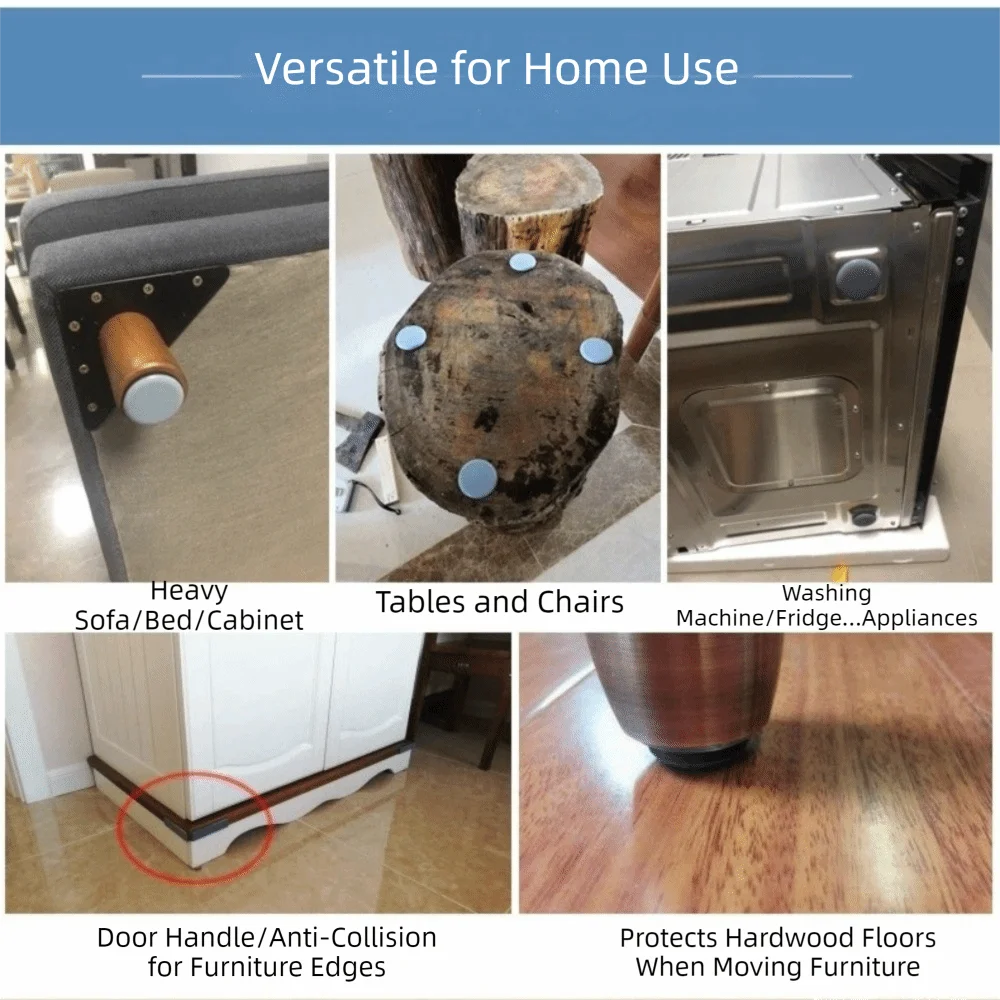 24 unids/set deslizadores de electrodomésticos autoadhesivos bandeja deslizante adhesiva gruesa antiarañazos fácil de mover resistente