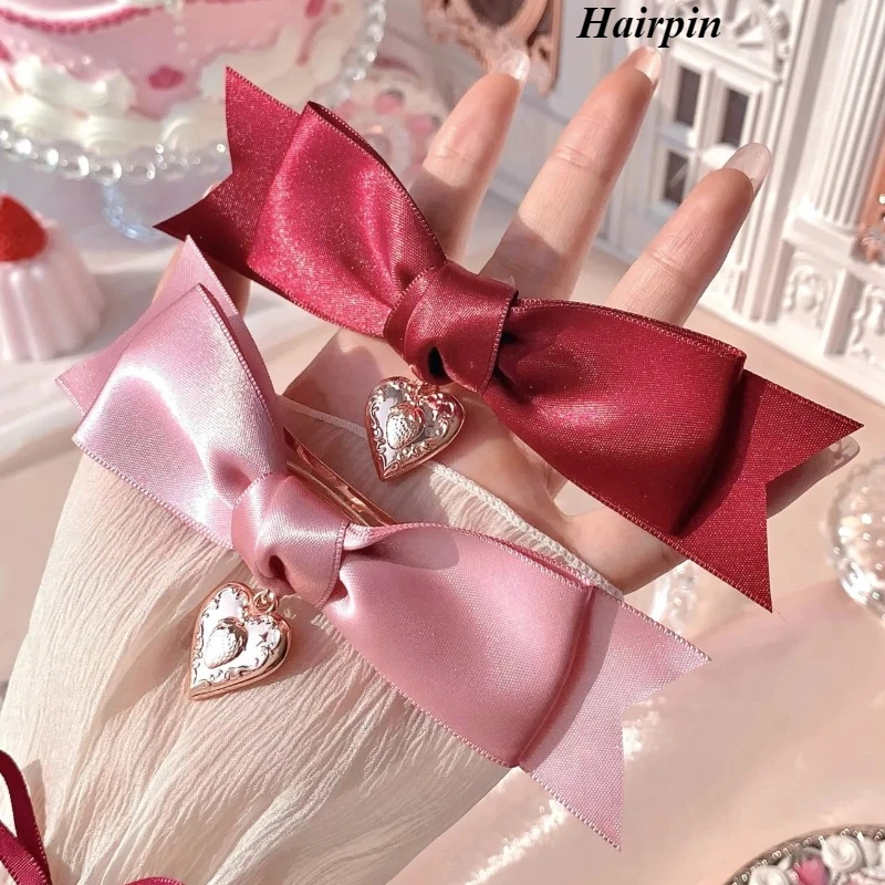 

Flower Knows Strawberry Cupid Collection Bow Hair Clips Beauty Cute Hair Accessories Delicate Beauty Hairpin Makeup Tool