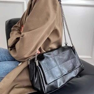 Pendlertaschen mit Nischenkette für Frauen, Crossbody -Tasche für Damen, Umhängetaschen, große Kapazität, Kreuzstück, Pu, Mode 8 Hauptverkaufstasche mit dicker Kette - №7