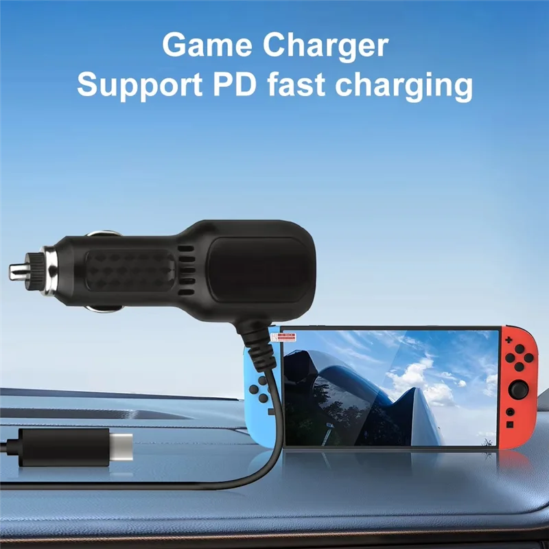

3CGRO-кабель для зарядки, автомобильное зарядное устройство для Switch 2, высокоскоростной USB-адаптер типа C, адаптер питания