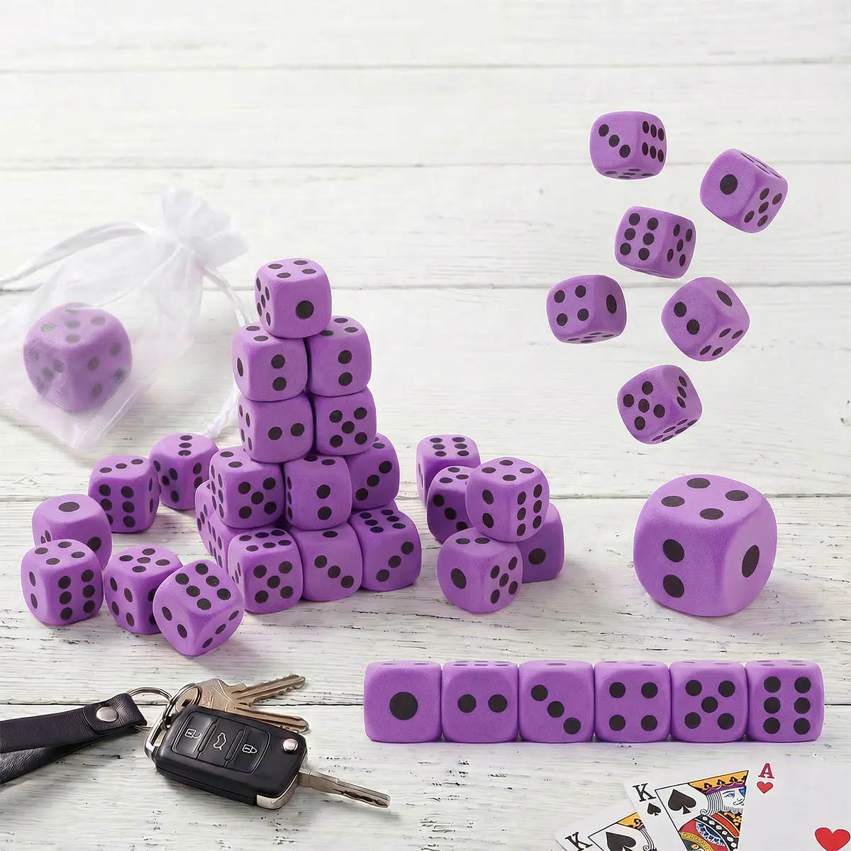 

Кубик из цельного пенопласта EVA с точками, 3,8 см/1,5 дюйма, шестигранный, для обучения и развлечений, инструмент для счета, для класса, вечеринок, настольных игр, подарок