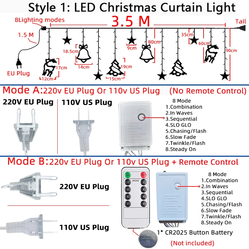 Guirlande lumineuse à LED pour noël et nouvel an, guirlande lumineuse féerique, luminaire décoratif d\'extérieur, idéal pour une fête, un mariage ou