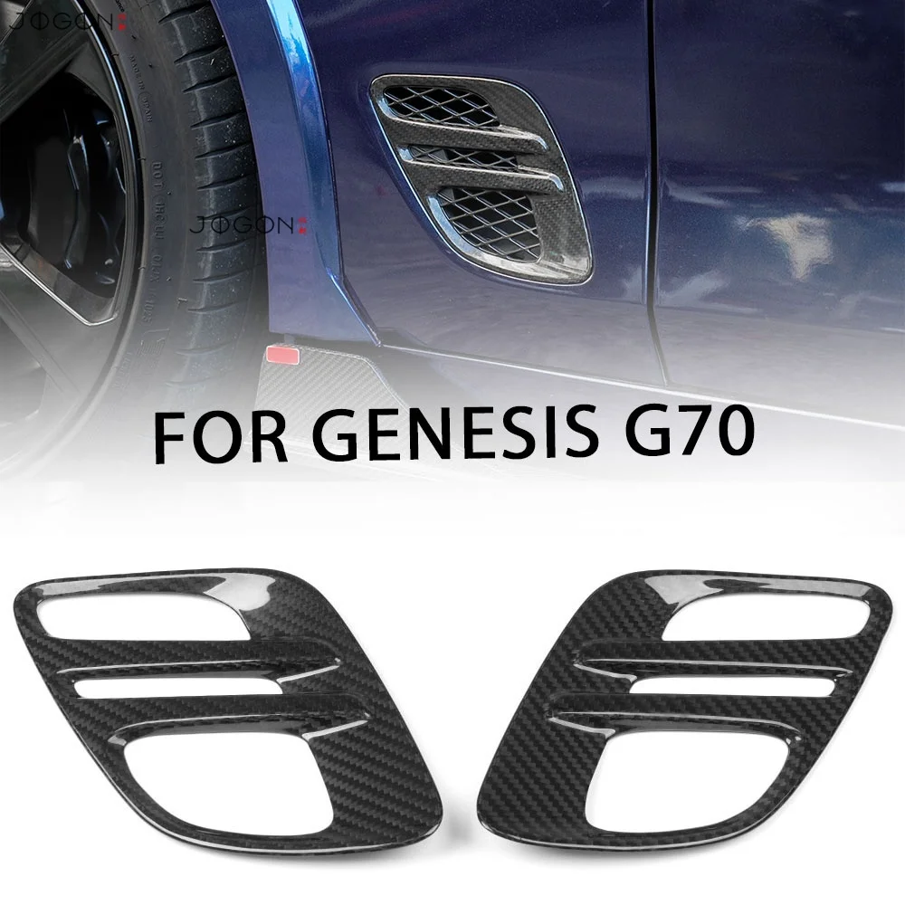 

Для Genesis G70 2020-2024 (левый руль), 2 шт., декоративные накладки на передние воздуховоды, защита от царапин, внешний тюнинг, аксессуары