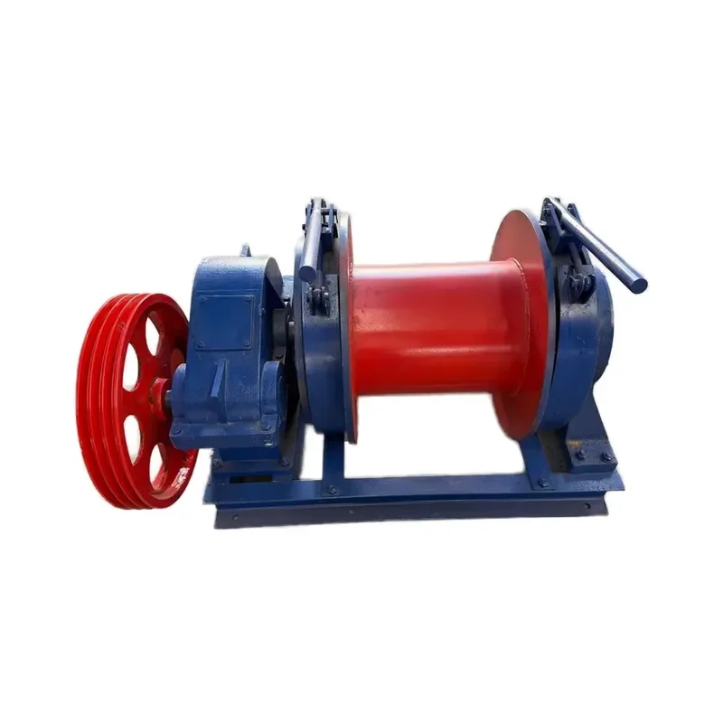 Manual Handbrake Clutch Windlass Drilling Well Mountain Pulling Wood Fast Sliding Can Support Customized 0.5-10 Tons