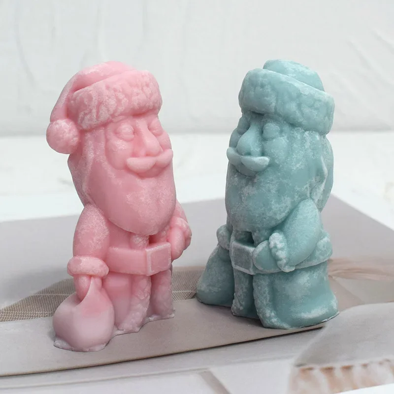 Gnome Silicone Moulds for Candle Christmas Santa Claus Old Man Dwarf Zwerge Epoxy Resin Concrete Ornaments Mold cake molds