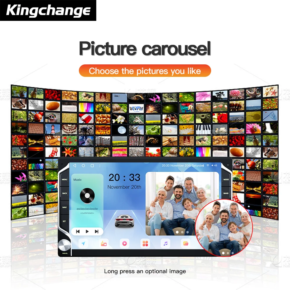 Kingchange-Auto universal radio, Android 14, 7”, GPS, multimedia unit player for Nissan, size 178mm * 100mm, CarPlay, Auto, WIFI