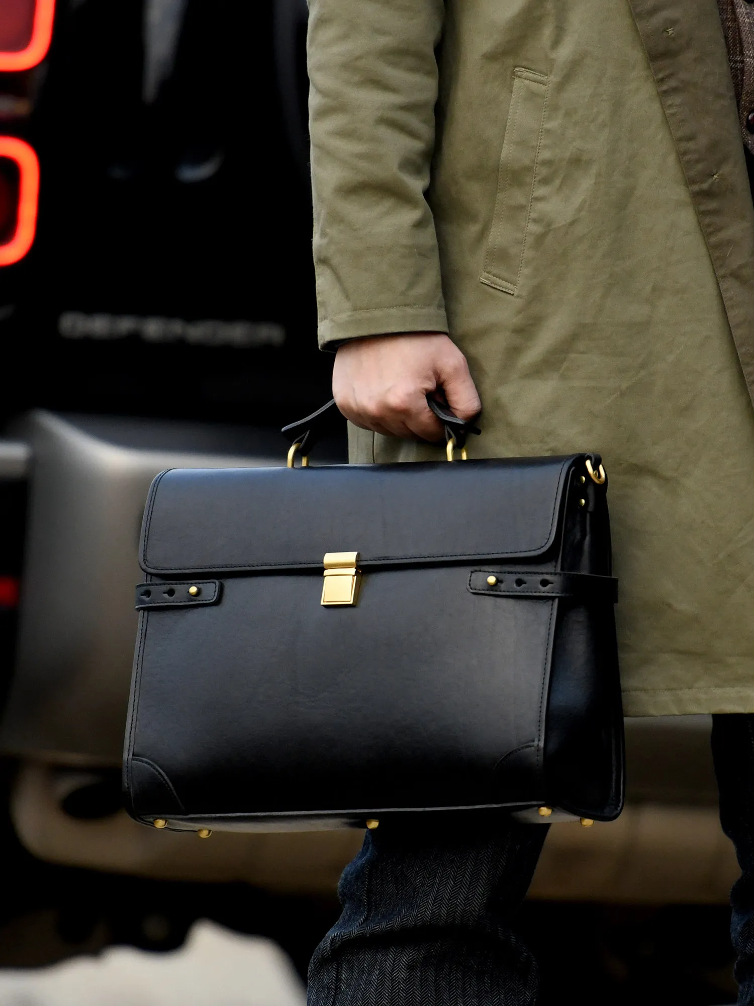 Business casual high-quality genuine leather men's women's briefcase fashion designer handmade cow leather computer handbags