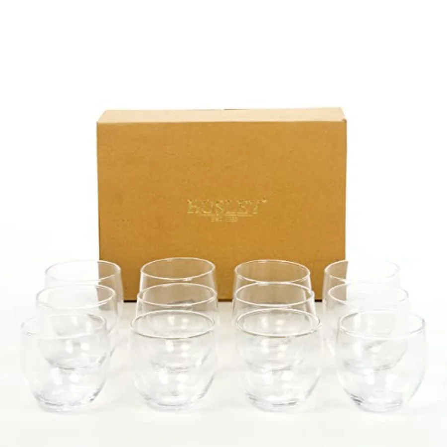 Enchanting Glow Set of 48 Clear Glass Tealight Holders 2.5 Inch Diameter Roly Poly Style Elegant Candle Holders for Weddings, P