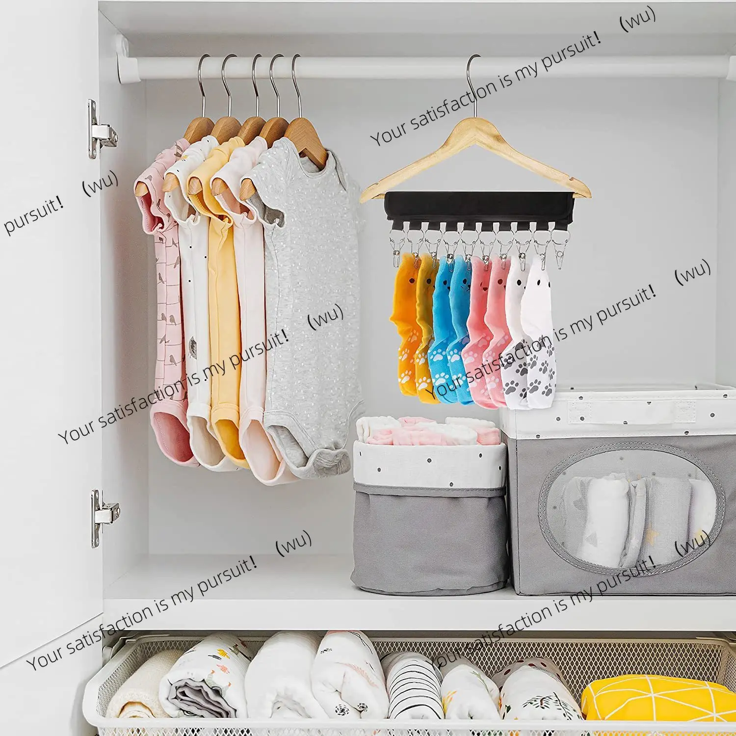 Multifunctional hat clip storage artifact spring stainless steel clip clothes socks drying clip seamless storage