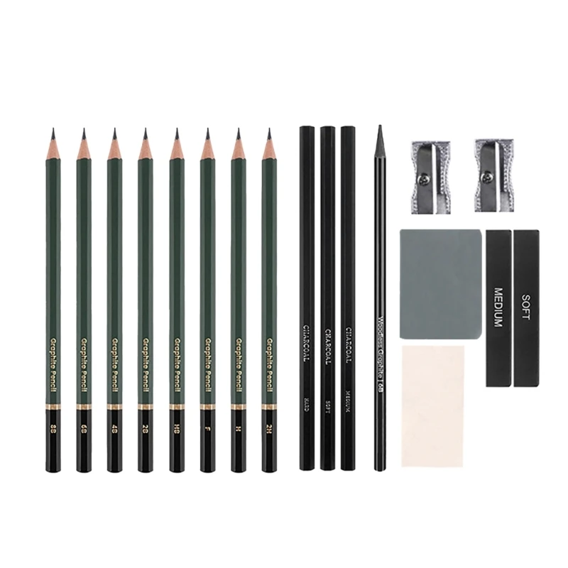 

19 Pack Art Kits with Draw Pencil Drawing Pencil Sketchbook Kits for Beginner 87HC