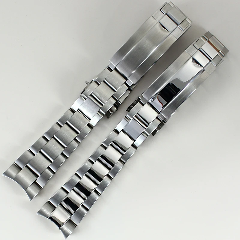 20mm Watch Strap Solid 316L Stainless Steel Bracelet For SUB GMT Yacht Watch Parts For Jubilee Oyster Watchbands glidelock Clasp