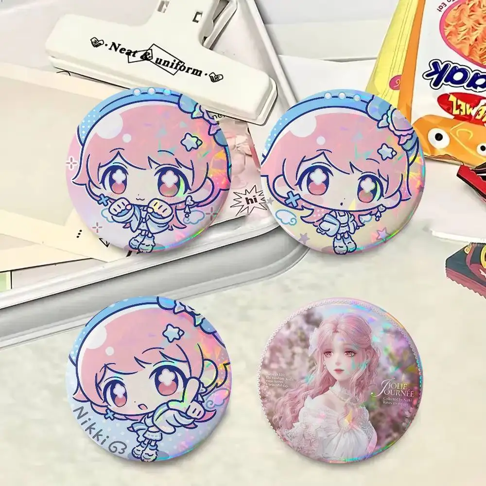 Game ‌Infinity Nikki‌ Momo‌ Cosplay Button Pins Cute Manhwa Coin Brooch Backpack Clothing Decor Badge Jewelry Accessories Gifts