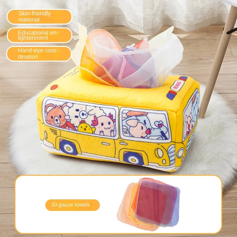 Baby Montessori Speelgoed, Magische Tissue Box, Educatieve Leeractiviteit Zintuiglijk Speelgoed Voor Kinderen Vinger Oefenen Druk Bord Baby Spel