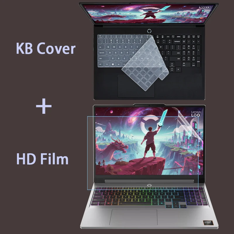 For New LOQ 15AHP11 silicone keyboard film 15.3-inch laptop screen film anti-blue film protective film matte film
