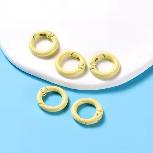 5Pcs/Lot 21 Colors Metal O Ring Spring Clasp Openable Round Carabiner Keychain Clips Hook Dog Chain DIY Jewelry Buckle Connector - Image 24