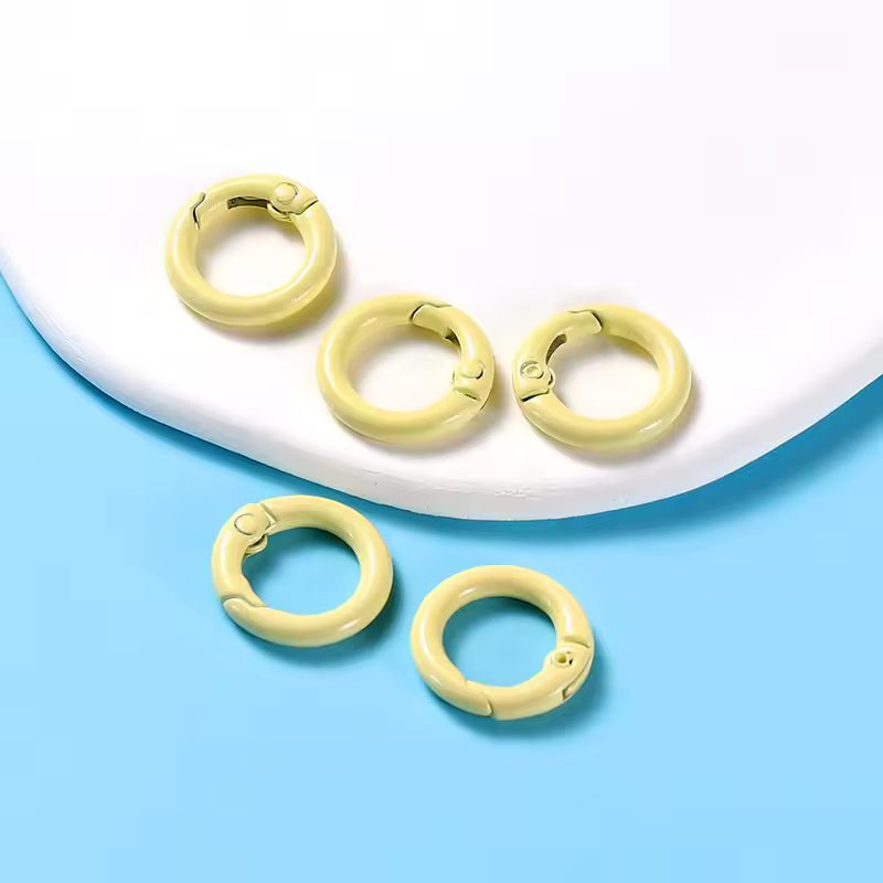 5Pcs/Lot 21 Colors Metal O Ring Spring Clasp Openable Round Carabiner Keychain Clips Hook Dog Chain DIY Jewelry Buckle Connector - Image 24