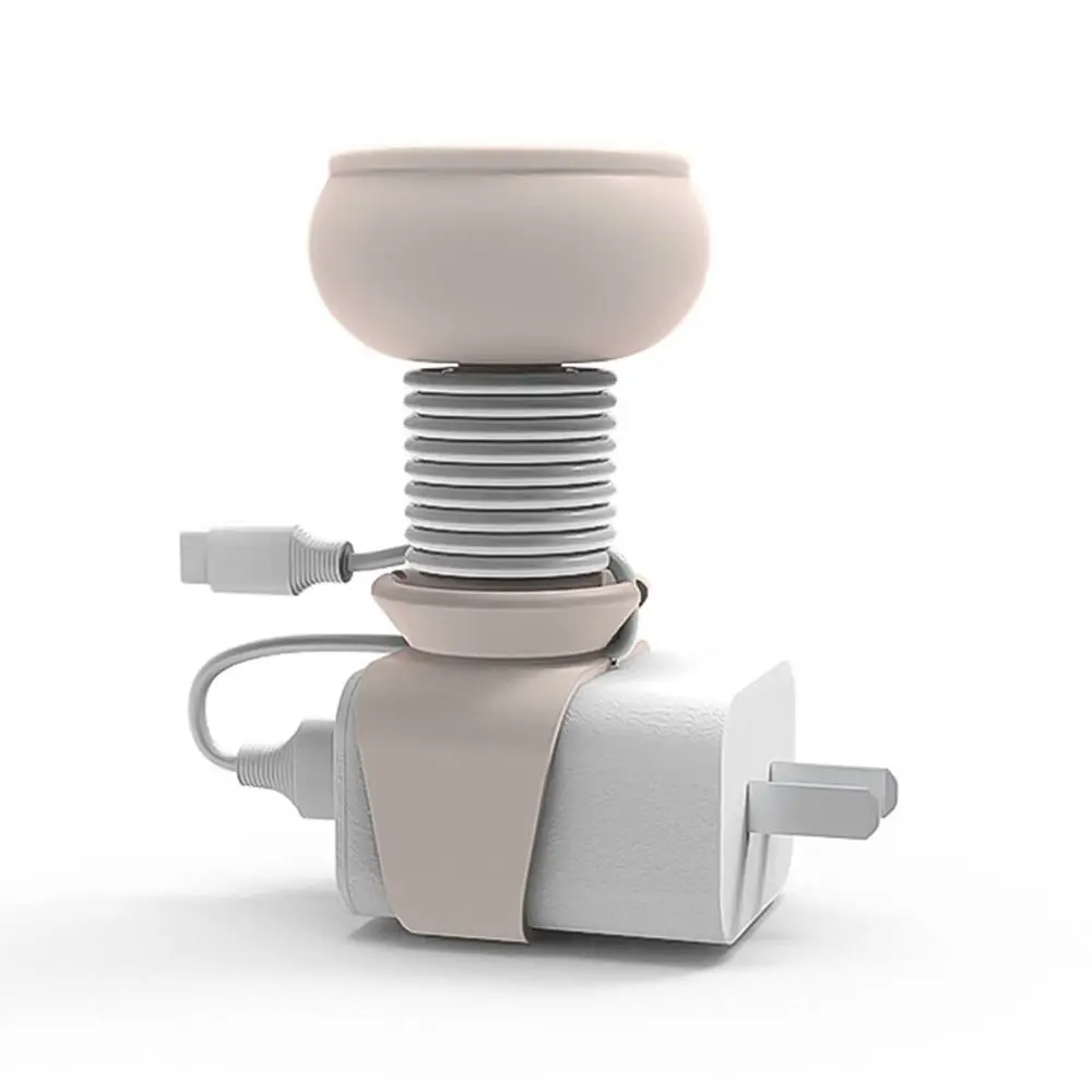 Portable Data Cable Winder Cartoon Silicone Binding Belt Desktop Cable Storage Buckle Multi-function Data Cable Protective Cover