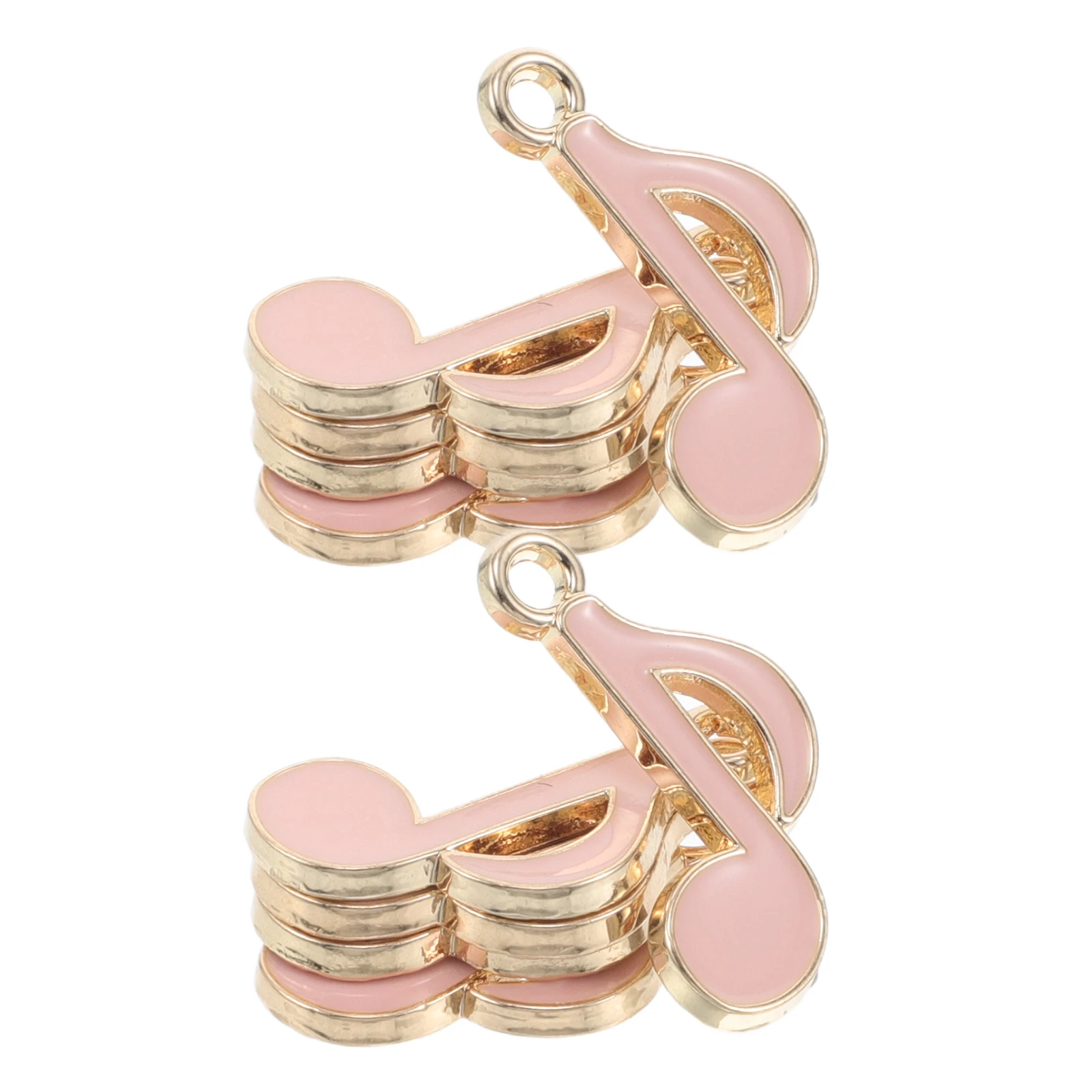 

10 pcs Musical Note Pendant Enameled Alloy Diy Jewelry Charms Metal Findings Mini Instrument Elements Keychain Beads Necklace