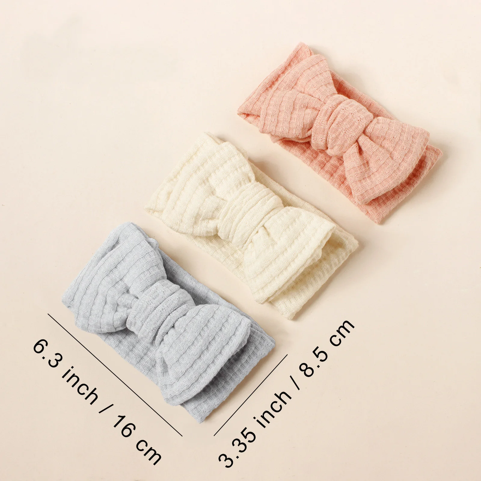 14 PCS, INS Hot Sale Waffle Fabric Knot Bow Baby Headband Infant Knit Turban Headwrap For Baby Shower Gift Hair Accessories