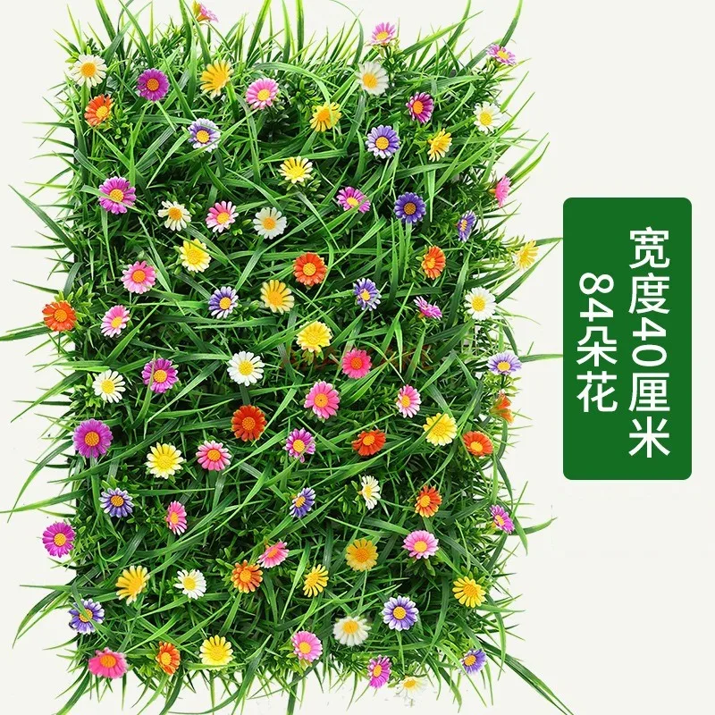 

1 шт. имитация газона, искусственные зеленые растения с цветами, перегородки, декоративное ландшафтное дизайние, оконные parapet