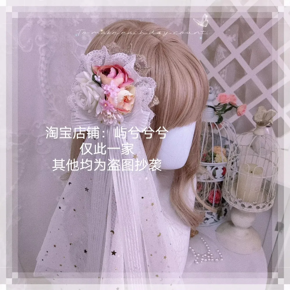 

Girl Hair Accessories Lolita Headgear Lolita Hairpin Children's Head Flower Daily Princess Dress Accessories Small Edge Clip