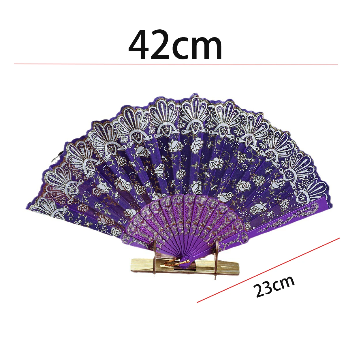 Hand Fan Folding Lace Folding Fan Women Portable Elegant Vintage Rose Design Plastic fan for Wedding Party Dance Favor Gift