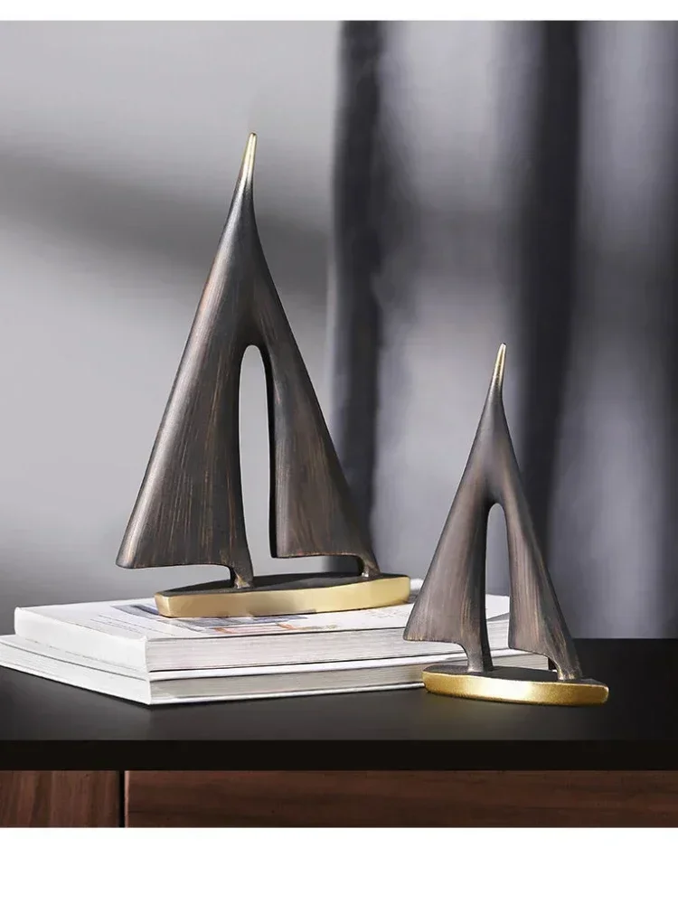 2-piece Set of Smooth Sailing Sailboats for Living Room Decoration,home Decoration, Bedroom Tabletop Decoration, Resin Craf