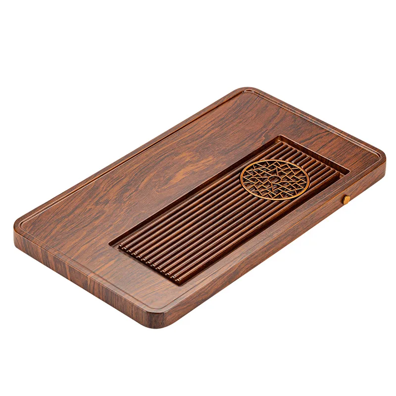 New Chinese Bamboo Tea Tray Home Tea Set Whole Tea Sea Drainage Water Storage Type Small Tea Table Bamboo Tray Home Gift