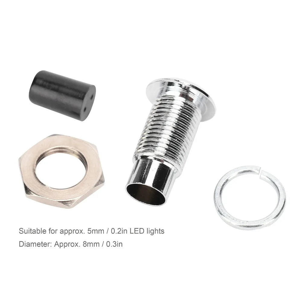 20PCS Durable Flat Metal LED Holder 5mm Stable Bezel Mount Light Emitting Diode Electronic Assembly