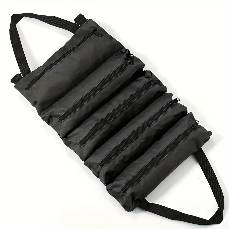 Borsa per attrezzi durevole in tessuto Oxford da 1 pezzo, portatile impermeabile multiscomparto per meccanici, elettricisti, strumenti industriali, cerniera sicura