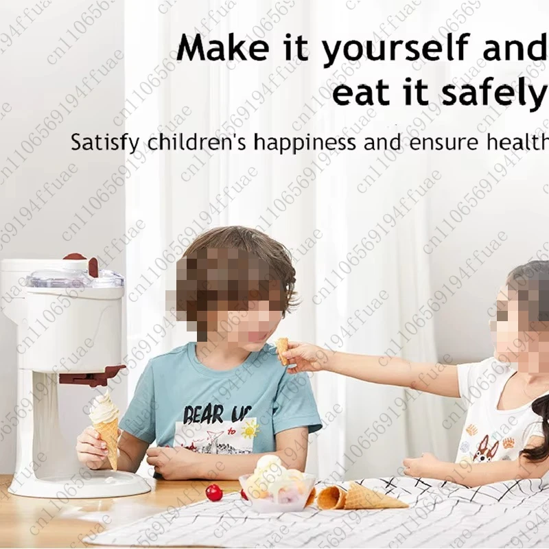 Home Soft-Serve Ice Cream Maker Compact Manual Plastic DIY Ice Cream Maker Home Kitchen Simple Ice Cream Maker