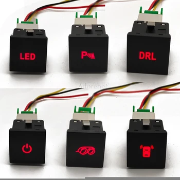 1pc carro led luz de nevoeiro radar ligar/desligar câmera gravador monitor botão interruptor para vw golf 6 jetta 5 mk5 caddy eos scirocco