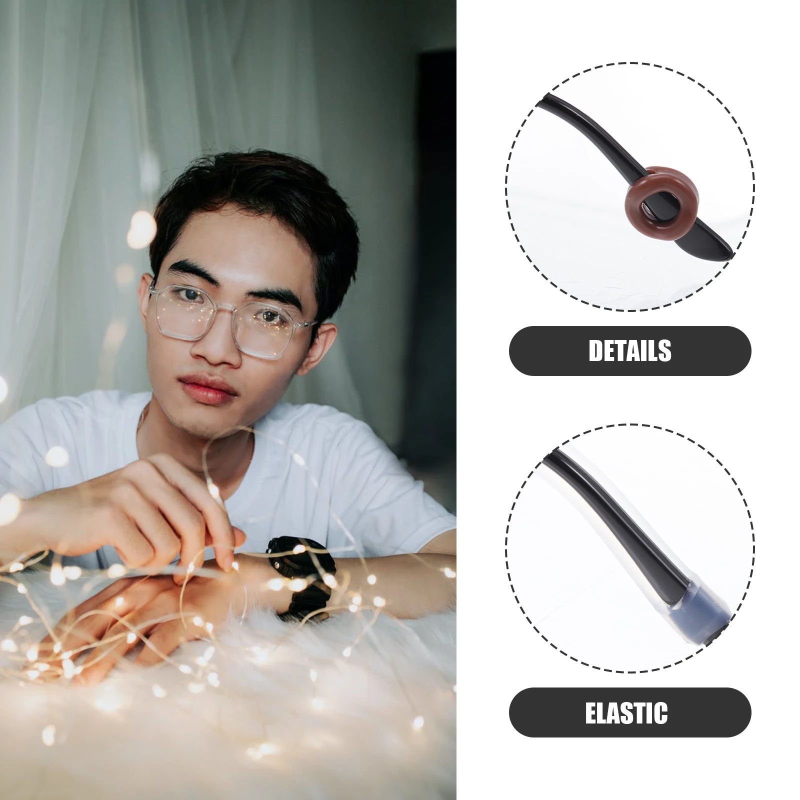 

Non-slip Earmuffs Glasses Eyeglass Leg Sleeve Eyeglasses Cover Strap Silica Gel Temple Tips Hooks