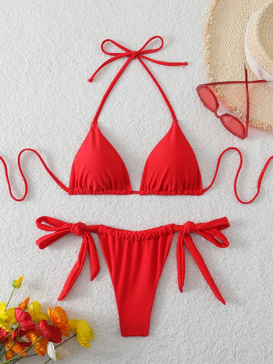 مثير ملابس سباحة نسائية صغيرة 2026 النساء ملابس السباحة الإناث ثونغ البيكينيات مجموعة الرسن Biquini ملابس الشاطئ السباحة ل ثوب السباحة