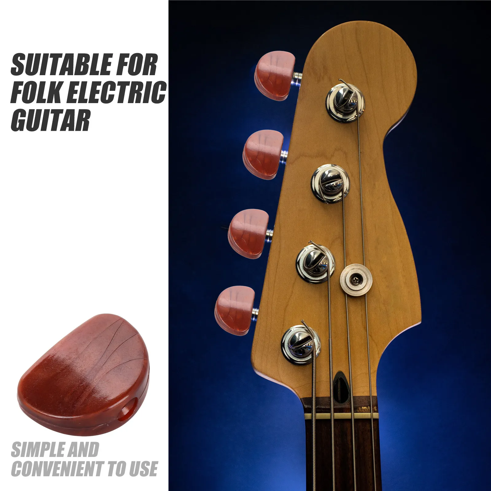 6Pcs Guitar Tuning Peg Buttons Plastic Knobs for Electric Acoustic Guitars Smooth Operation Sturdy Design Easy Installation