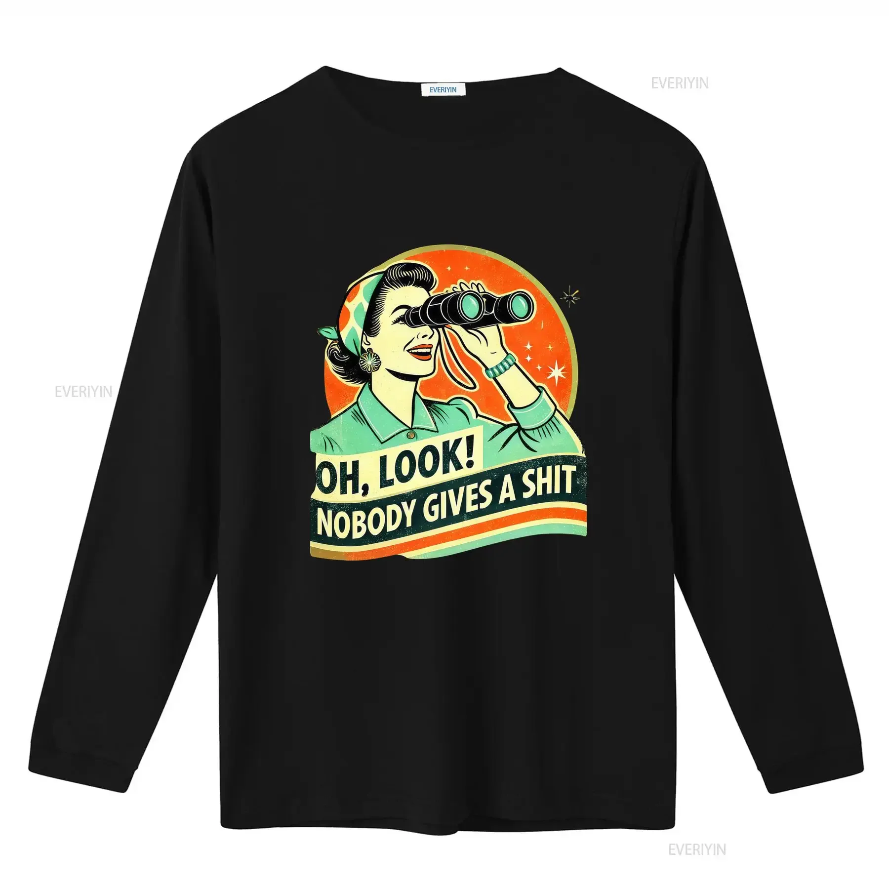 Retro Style Oh Look Nobody Gives a Sh t Funny Shirt Mocking Humor for Men and Women vintage Washed fashion Breathable Stylish