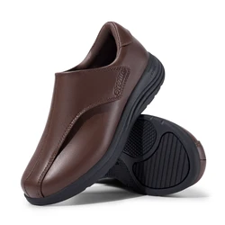 FitVille scarpe da donna scarpe per diabetici in pelle scarpe da passeggio Slip-On Extra larghe per piedi gonfi da donna supporto per arco