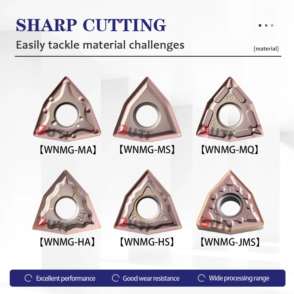 

WNMG080404/08-MA/MQ/HA/HS/MS/JMS/GS LF6018 DESKAR Внешнее круговое лезвие токарного станка с ЧПУ, используемое для обработки нержавеющей стали серии WNMG