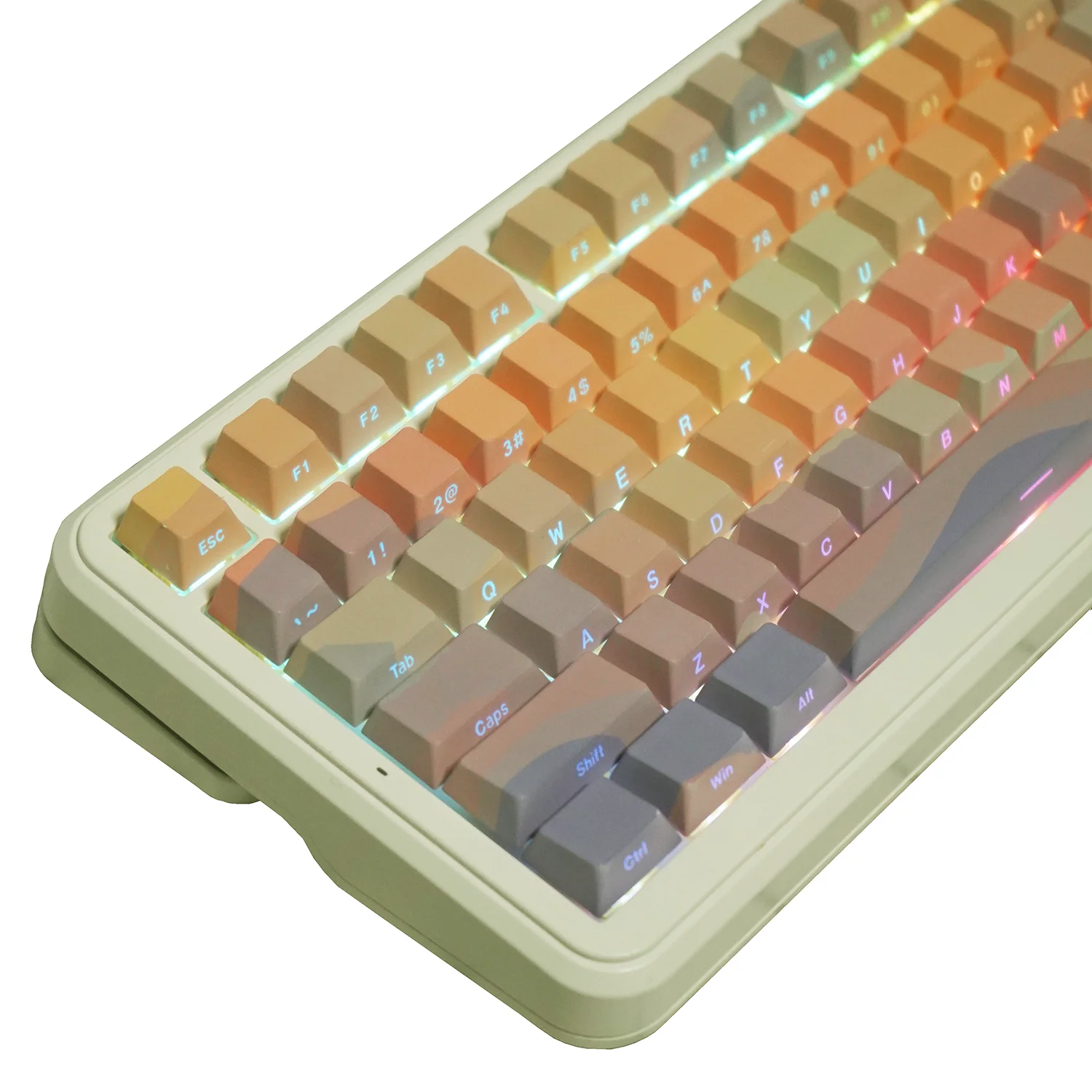 Imagem -05 - Side Backlit Double-shot Keycap Dopamina Cherry Perfil Keycaps Pbt Keycaps Interruptor mx Npkc 137 Teclas