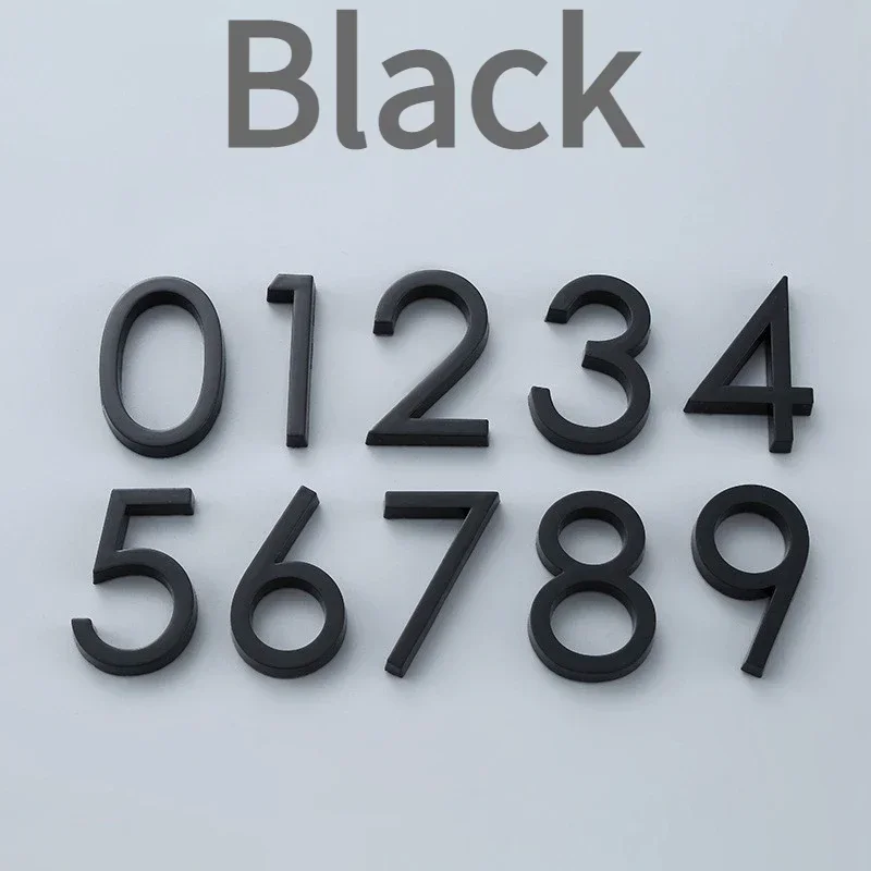 6 Cm Exterior House Number 3D Signs Adhesive Door Sign Alphabet Home Outdoor Mail Box Numbers Stickers Address Plate Custom Sign