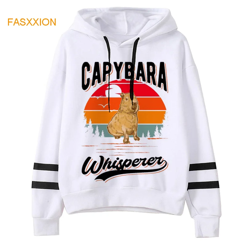 

Capybara hoodies women streetwear y2k aesthetic anime printed women sweatshirts pullover hip hop