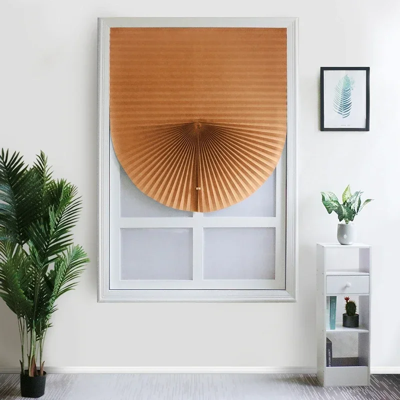 Blind for Window Self Adhesive Pleated Blinds Cordless No Drill Fabric Blinds Room Darkening Shades Blackout Shades for Bathroom image 3