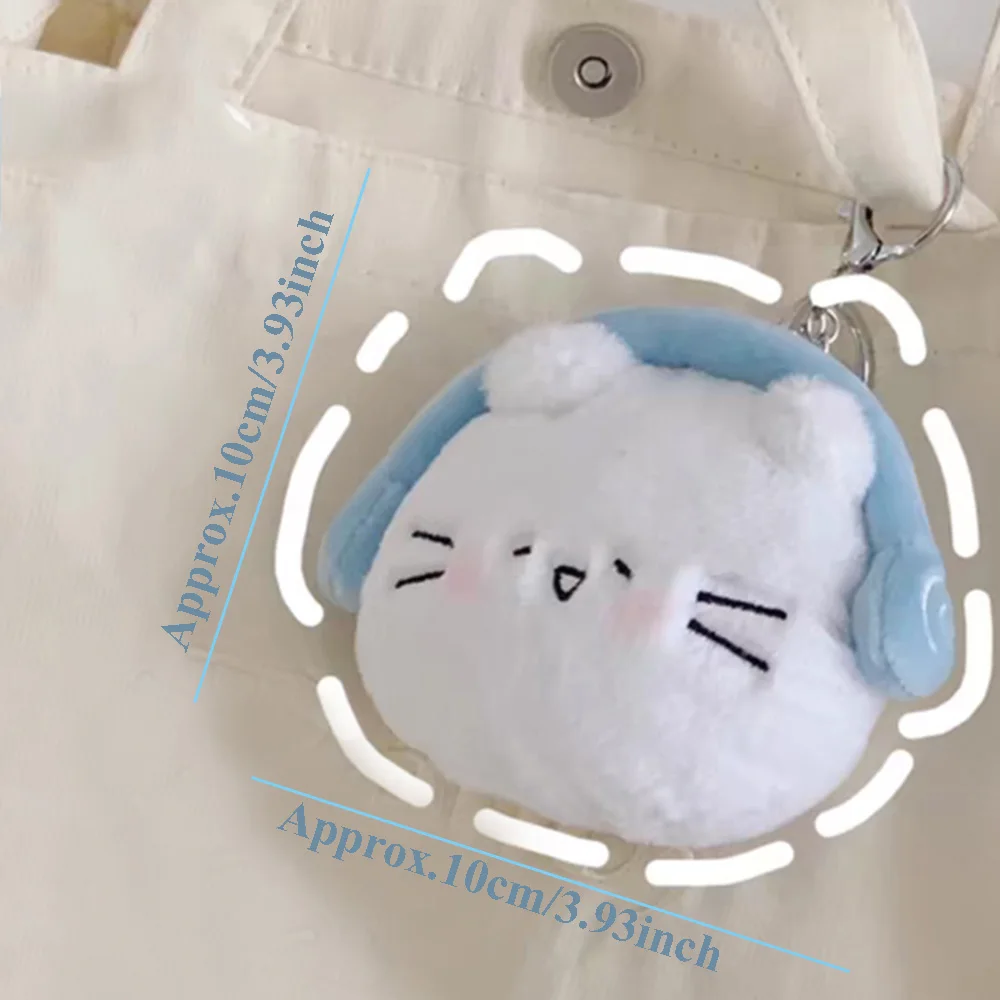 

Милый мультяшный мини-кошелек в виде кошки, плюшевый кошелек для монет, сумка для хранения ключей, детский подарок на вечеринку, чехол для наушников